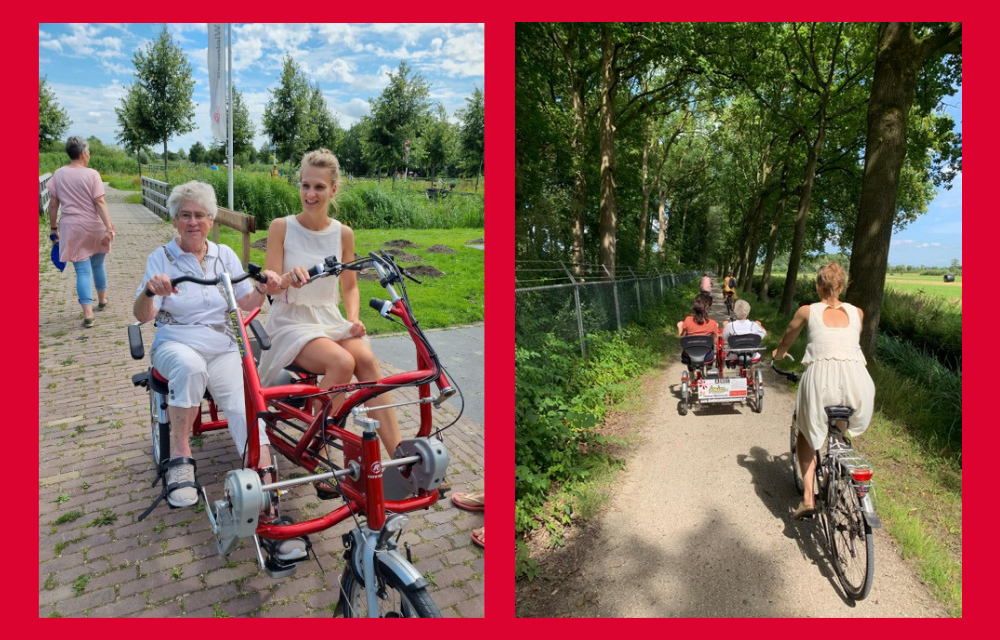 Ruth en haar oma op de duofiets!